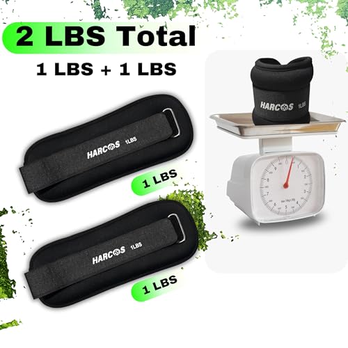 Harcos Adjustable Neoprene Ankle & Wrist Weights – 1lb wrist weights,2lb,3 lbs,4lbs 5lbs & 10lb ankle weights10lb Pair | Wearable Weights for Women & Men, Bala Bangles Alternative | Arm, Leg, Foot & Running Exercise Gear - size: 6Lb Pair (3lb x 2)