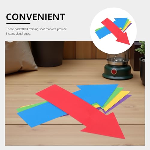 5pcs Arrow Markers for Sports:14.6" Non Slip Agility Marker Field Flat Directional Arrow Spots for Kids Soccer Basketball Speed Training Outdoor Classroom