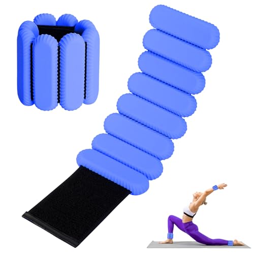 Wrist Ankle Weights for Women, Adjustable Ankle Weights Strength Training Silicone Bracelets Workout Wrist Ankle Weights for Men Women Yoga Running Dance Ankle Arm Leg Weights (2lb)