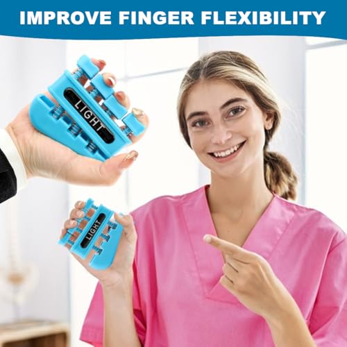 4 Pcs Finger Strengthener,Finger Exerciser,Finger Strength Trainer