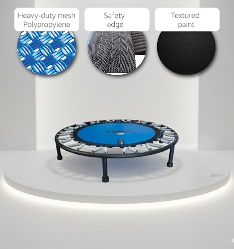 High-Performance Trampoline 102 cm | Reinforced with 36 Steel Springs, Double Safety Strap, Polypropylene Mesh and Non-Slip Legs | Supports 350 lb.