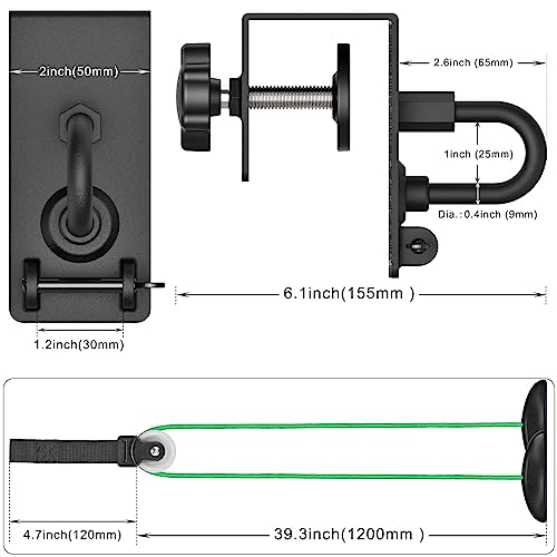 Wall Ceiling Mount Bracket for Suspension Strap Trainer, 2800lb Capacity, Body Weight Strength Training Systems - Heavy Duty Door Anchor Attachment - Shoulder Pulley for Rotator Cuff Recover