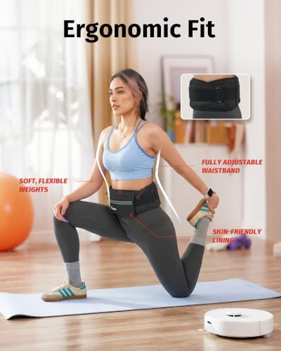 ZELUS Weighted Belt for Women Men, 6/8/10lb Z-Fit Adjustable Weighted Belt - size: Medium-8LB (31.5” - 46.5")