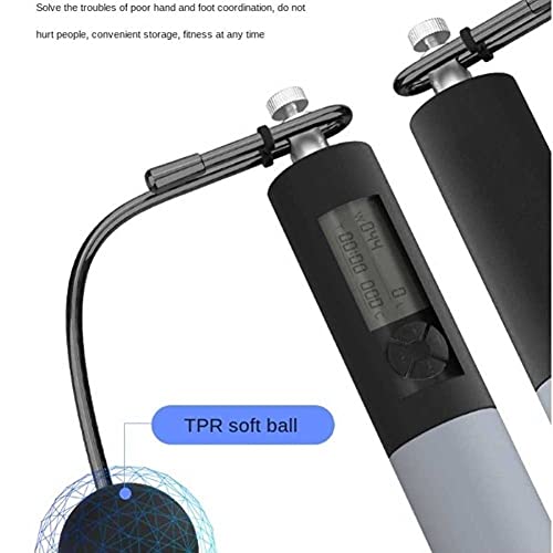 Jump Rope,Skipping Rope with Ball Bearing, 2 in 1 Speed Jump Rope with Digital Counter and Calorie Counter, Adjustable Weighted Jump Ropes for Fitness for Women,Men, Children Smart Counting