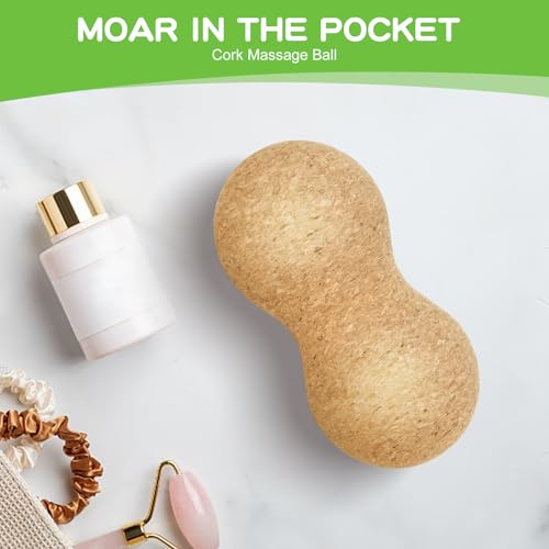 Cork Massage Ball, Peanut Massage Ball, Myofascial Release Ball, Deep Tissue Massage Roller Mobility Ball for Physical Therapy Myofascial Release Muscle Relaxer Acupoint Massage (1pcs)