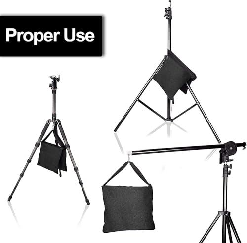 EMART 4 Pack Sand Bags for Weight, Heavy Duty Sandbags for Light Stand Tripod, Photography Equipment, Canopy Weights, Pop Up Tent, Umbrella Base, Backdrop Stand, Camping, Fishing Chair, Sports
