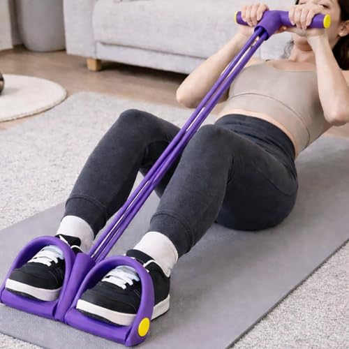 Upgraded Handle Pedal Resistance Band, 6 Level Thickened Tension Rope, Soft Durable Full Body Resistance Trainer for Abs Core Waist Arm Leg Workout