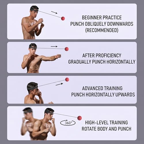 Boxing Reflex Ball for Adult Training, Fitness and Entertainment Home Use - with Headband, Ideal for Reaction, Punching Speed, Fight Skill