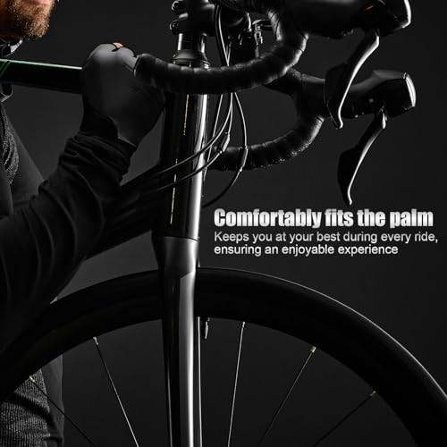 Cycling Gloves for Men and Women, Half Finger Padded Bike Gloves - color: Gray, size: X-Large