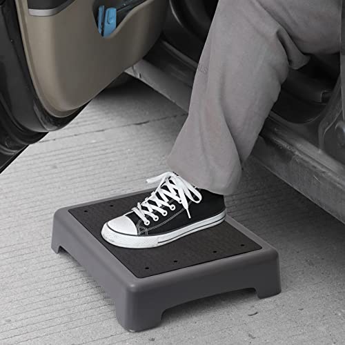 Fotree One Step Stool, Non-Slip Mobility Step Platform for Senior & Adults, Safety Step Platform for Stair, Car, Bed, Chair, Shower, Bathtub, Outdoor, 3.5 Inch High Rise Stairs 440 Lbs Capacity