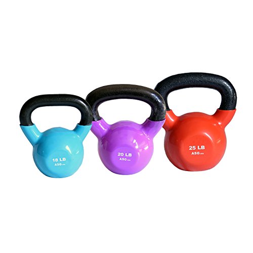 Ader Vinyl Kettlebells Set 12, 15,18,20,25, 30lbs - color: 18,20,25lb