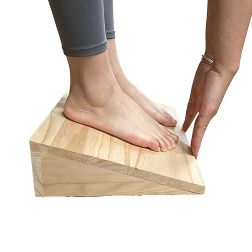 Calf Stretch Board - Adjustable Wooden Slant Board, Multifunction Foot Stretch Trainer | Incline Calf Stretcher for Ankle Mobility Support Balance Fitness Training Yoga Pilates Home Gym Use