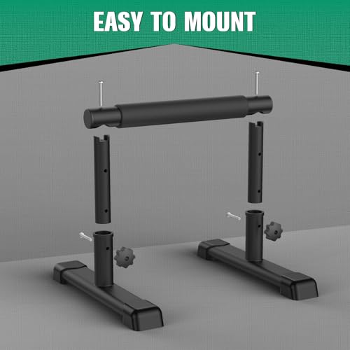 IMAYCC Push Up Bar, Adjustable 7.5" and 10.6" High Parallettes Bars & Dip Bar With Full-Cover Foam Grips, No Wobbling Calisthenics Equipment For Handstand, L-Sit, Gymnastics, Strength Training Home Gym - color: A