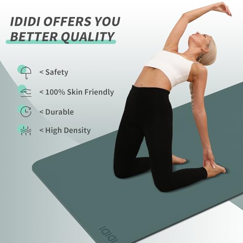 Yoga Mat with Strap,Non-Skid Workout Mat,8mm Thick Yoga Mat,POE Yoga Mats for Women Men Kids,Exercise Mat with Easy-Cinch,72"x24"x0.32” (183x61x0.8cm)
