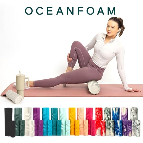 Oceanfoam Ripple Roller - Small Foam Roller for Physical Therapy (Natural) - color: Natural