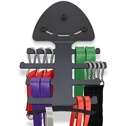Exercise Resistance Band Rack, Resistance Bands Storage Hanger Gym Equipment Organizer Rack for Pull Up Bands, Multi-Purpose Gym Equipment Storage