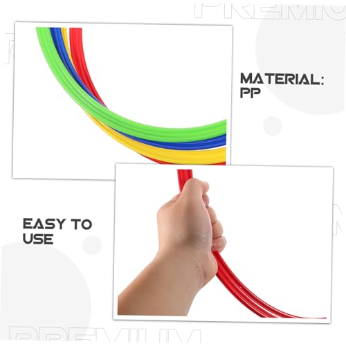 TOYANDONA 4pcs Agility Training Rings Plastic Speed Circles for Soccer Practice Equipment Enhance Coordination Quickness Portable for Indoor and Outdoor Training Activities