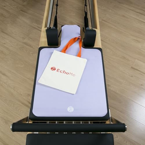 Echome Non-Slip Pilates Reformer Mat with Mesh Bag – Sweat-Wicking, Lightweight, Fits Balanced Body/Merrithew/Aeropilates (38"x22") - color: Smoky Plum