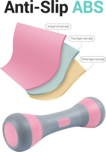 Nice C Adjustable Dumbbells, Neoprene Hand Weights - style: Pink 4.5lb Pair