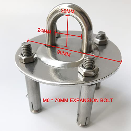 Eye Ceiling Hook Swing Hangers 700LB Capacity for Punching Bags Hanging Chair Hammocks Swing Trapeze Yoga (90mm Diameter)