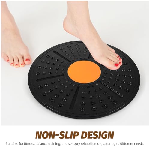 Luxshiny Non-slip PP Balance Board for Core Training and Sensory Rehabilitation Stability Wobble Board with Textured Surface for Fitness Enthusiasts and Home Exercise