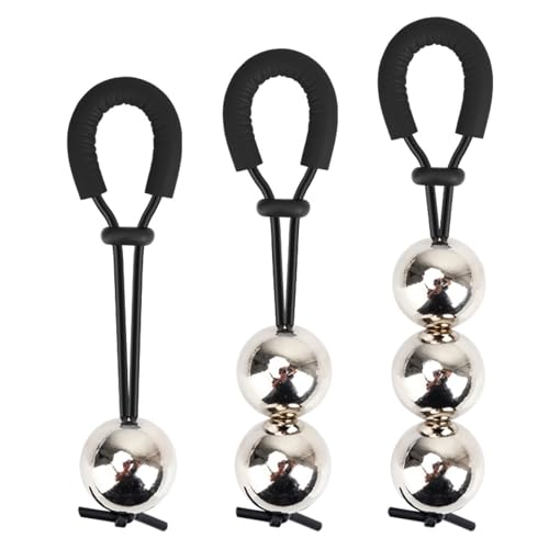 Men's Black Hanging Weight Training Equipment, Swing Exercise, Manual Size Adjustment, Manual Size Adjustment-USLSA008C (Black-3 Ball, Ball Size:25mm) - color: Black-3 Ball, size: Ball size:25mm