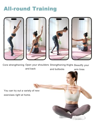 Resistance Bands Non Slip Elastic Stretch Bands for Men Women - color: Pink