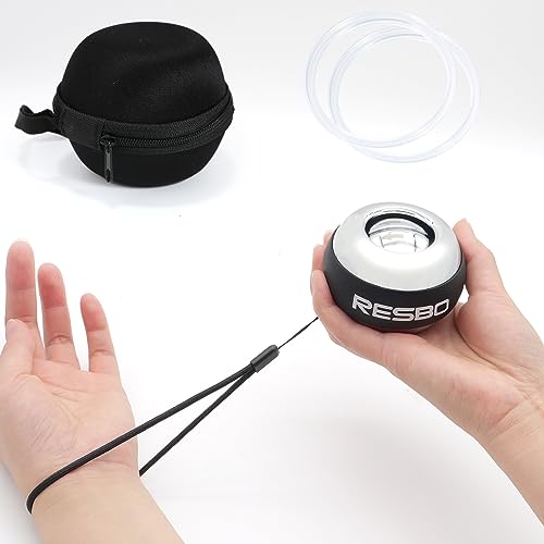 All Metal Gyro Ball, Auto Start Wrist Ball Hand Strengthener Wrist Exerciser