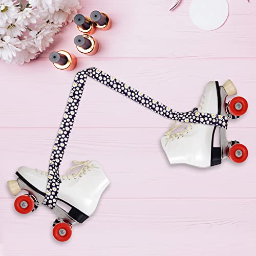 Skylety 2 Pcs Roller Skate Leash Adjustable Stretching Skate Boot Shoulder Strap Carrier for Child Women Men Skating - style: Bouquet Style