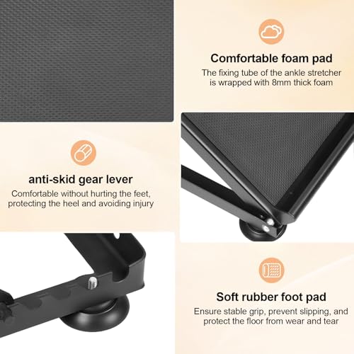 Steel Slant Board Calf Stretcher, 5-Level Adjustable Incline Board Squat Wedge Achilles Ankle Stretcher Non-Slip Surface for Squat, Fitness, Physical Therapy,600 Lbs