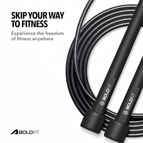 Boldfit Skipping Rope for Men and Women Jumping Rope With Adjustable Height Speed Skipping Rope for Exercise, Gym, Sports Fitness Adjustable Jump Rope-Pencil