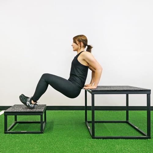 Meister Elite Steel Plyo Jump Boxes for Professional Gyms - Deluxe Set & Individual 12", 18", 24", 30"