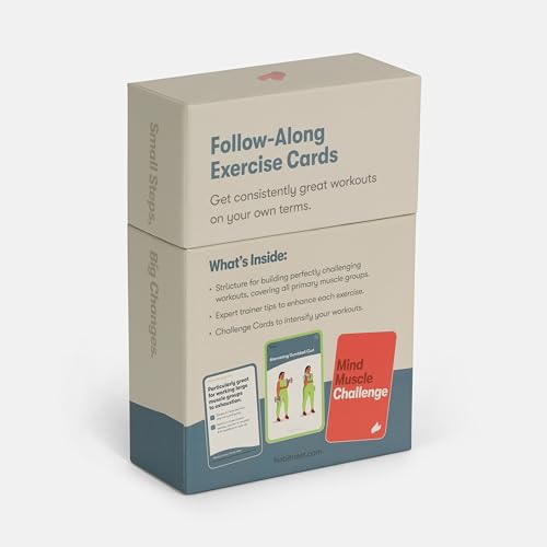 Dumbbell Transformation Journal & Elevate Exercise Cards Home Workout - style: Hardcover Journal, and Exercise Cards