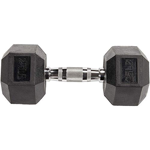 Fitvids Hex Dumbbells Rubber Coated Hand Weights for Exercises and Fitness Home Gym, 5-50 LB Pair - style: 25.4LBS Pair