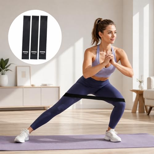 3Pcs Ring Resistance Bands Resistance Ring Elastic Loop Band, Black
