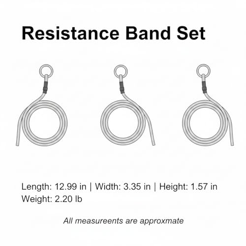 Resistance Band Set with Door Anchor and Handles for Home Gym Strength Training