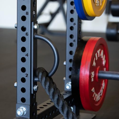Titan Fitness Battle Rope Anchor Fits T-3 & X-3 Series Power Racks, Rack-Mounted D-Ring Attachment for Battle Ropes, Straps, Suspension Training