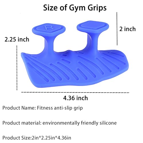 Upgraded Weight Lifting Grips for Women & Men - Extra Large & Thick Non-Slip Gym Grips, Ergonomic Workout Gloves for Pull-Ups, Dumbbell Exercises - color: blue