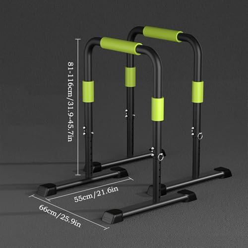 Dip Bar Adjustable Dip Stand Workout Station Heavy Duty Portable Parallel Bars For Strength Training 550lbs Max Capacity