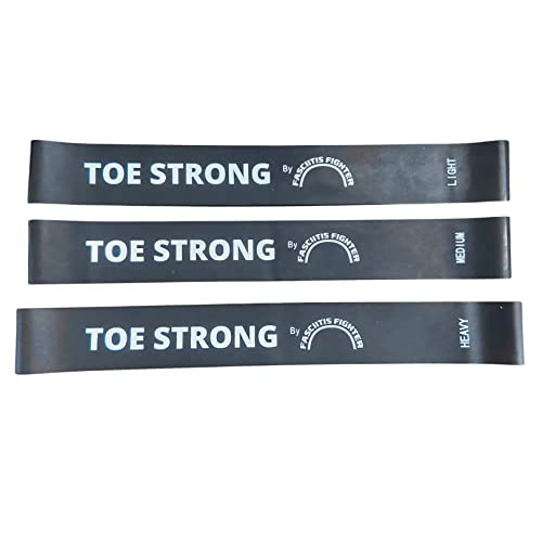 Fasciitis Fighter Toe Strong Resistance Bands | Toe and Foot Strengthening | 3 Resistance Levels for Plantar Fasciitis, Arch Strength and Foot Function