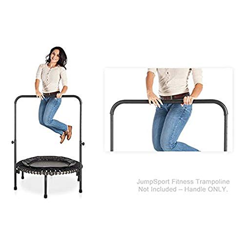 JumpSport Handle Bar Accessory for Arched Leg Fitness Trampolines, Bouncer, Rebounder Trampoline for Adults Indoor and Outdoor, Black