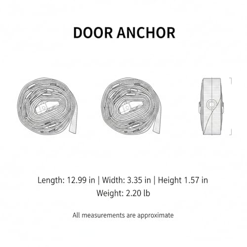 Door Anchor for Suspension Trainers, Aluminum Alloy with Foam Padding (1 PC)