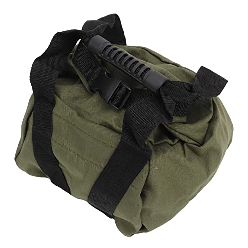 Fitness Sandbag with Handles for Weightlifting and Strength Training Empty Canvas Workout Power Bag (OD Green)