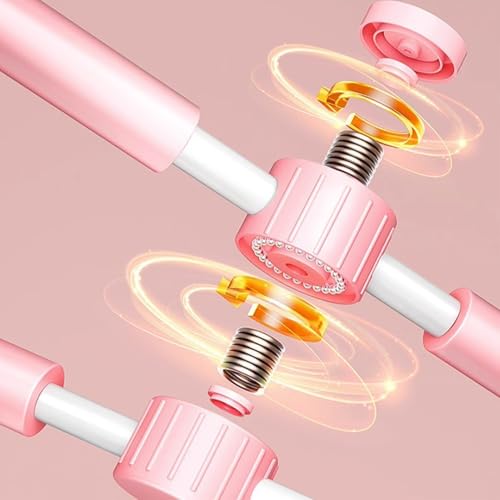 Back Stretcher Stick, Full Frame Mobility Pole, Range Control Using Support Bar, Controlled Movement Conditioning Device, Rehab Pole with T Shape, Training Gear for Sports Studios - color: rose