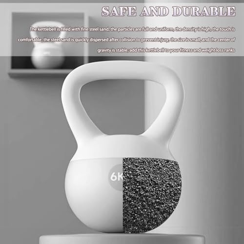 Kettlebell Weights Women's Beginner Weight Loss Soft Kettle Bells, Buttocks Shaping/sports Dumbbell, Home Fitness Equipment, Frosted Non-slip Handle(Green-4kg)