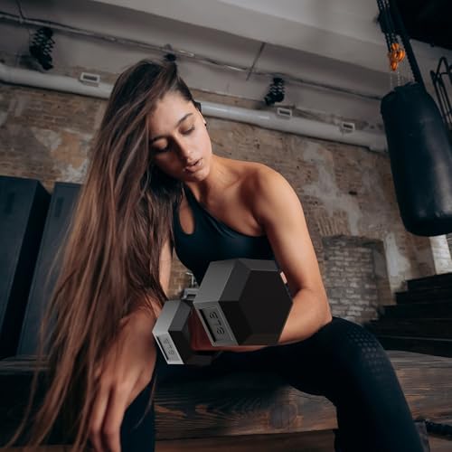 BalanceFrom Rubber Coated Hex Dumbbell Weight Set with Storage Rack, 100LB or 150LB or 200LB Set, 5-20 lbs or 5-25 lbs or 10-30 lbs Pairs - style: 150LB Set with Rack