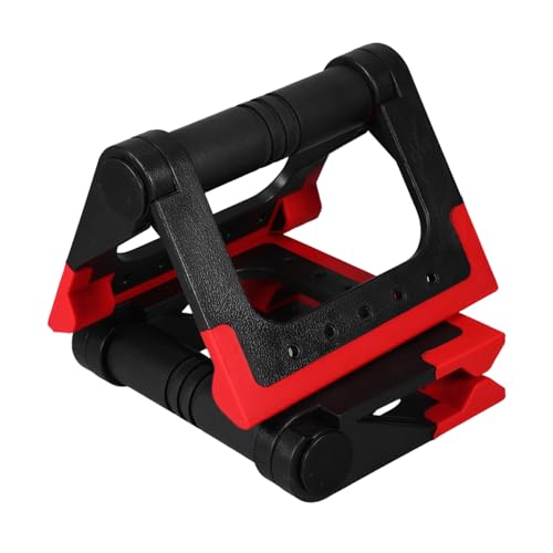 Abaodam Push-up Bars for Floor, Red Non-slip Push-up Stands with Foam Handles, 1 Pair Strength Training Fitness Equipment for Home Workout and Calisthenics
