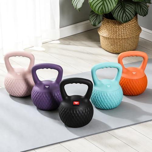 YIGUO Soft Kettlebell, Kettlebells Cushioned Impact-Resistant Base and Anti-Slip Grip, Strength Training Kettle Bell for Women and Men, Home Workout