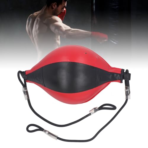 Double End Punching Bag, Boxing Striking for Training PU Leather Boxing Reflex Ball Hanging Boxing Ball with Adjustable Cord for, Hand Eye Coordination Training