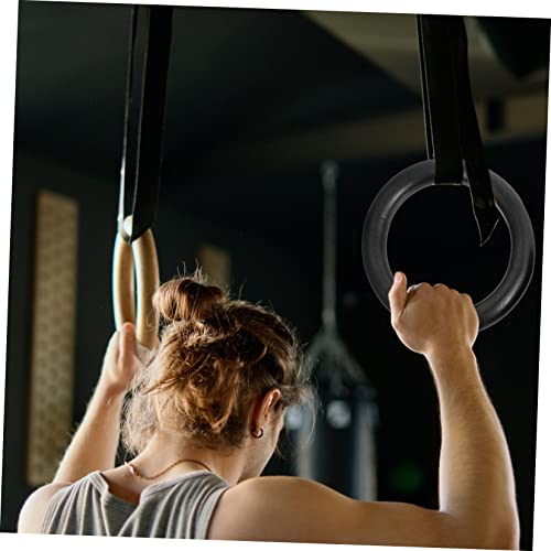 Totority 2 Pcs Gymnastics Ring Strength Training Equipment Adjustable Exercise Ring for Home Gym Random Color